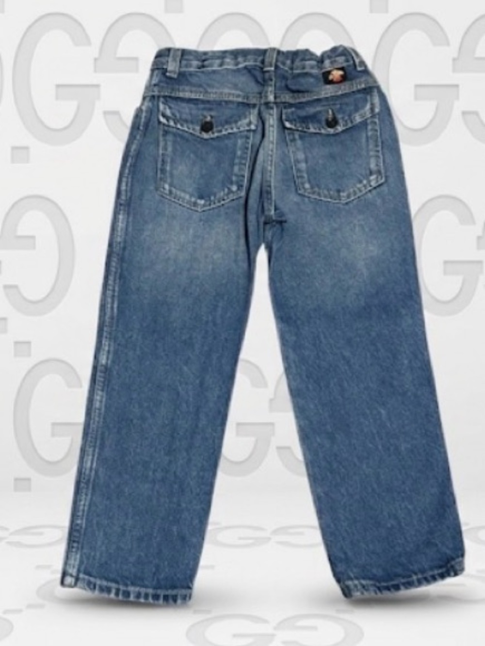 Authentic Gucci luxury designer kids signature denim jeans sz 6 boys